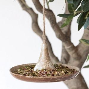 Stoneware Hanging Bird Feeder from Natural Life
