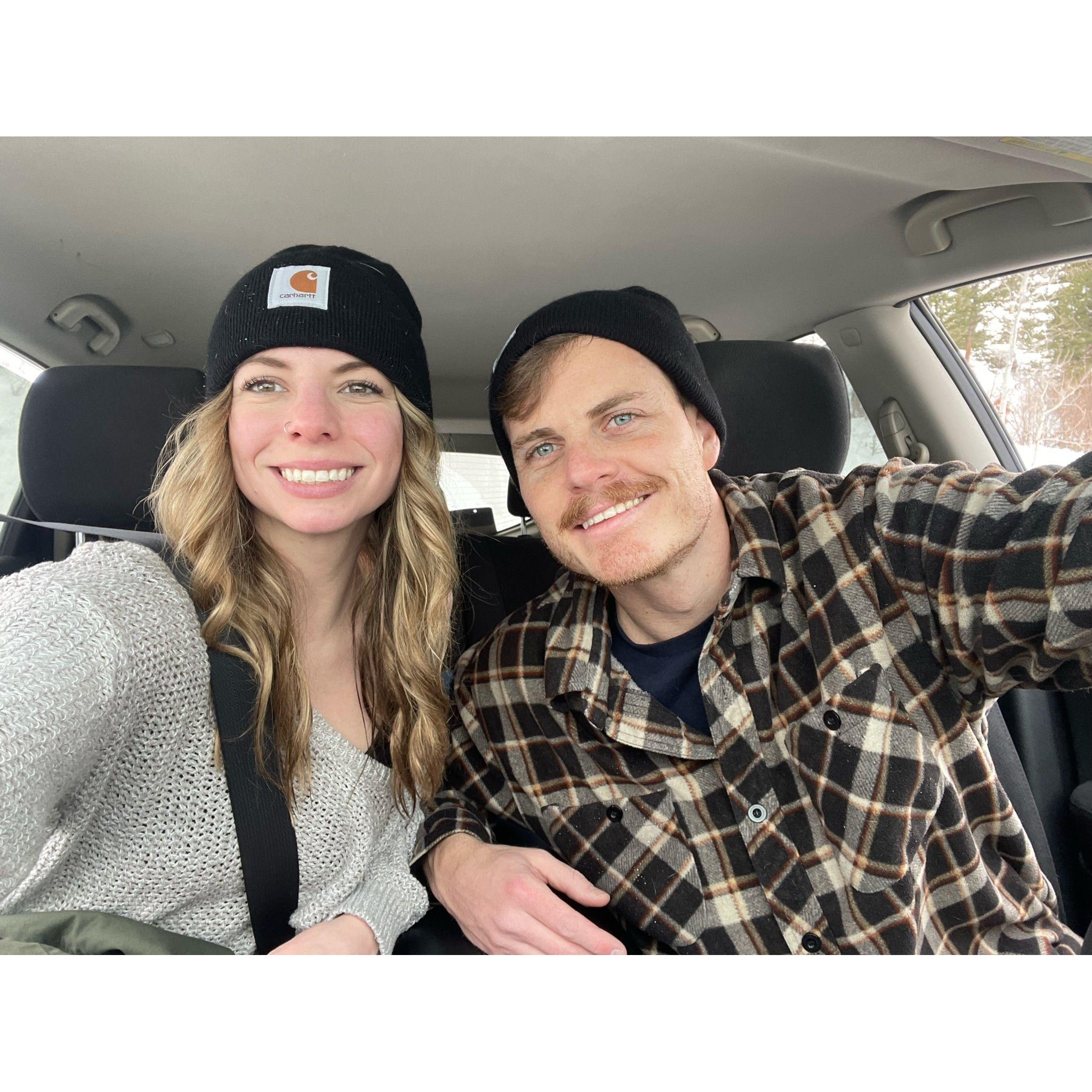 Our first Christmas together in Steamboat Springs, CO