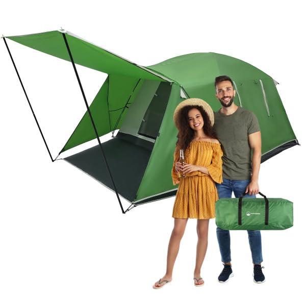 Wakeman Tents Family Camping Tent - Includes Rain Fly and Carrying Bag - Easy Set Up Tent for Backpacking, Hiking, or Beach Use by Wakeman Outdoors