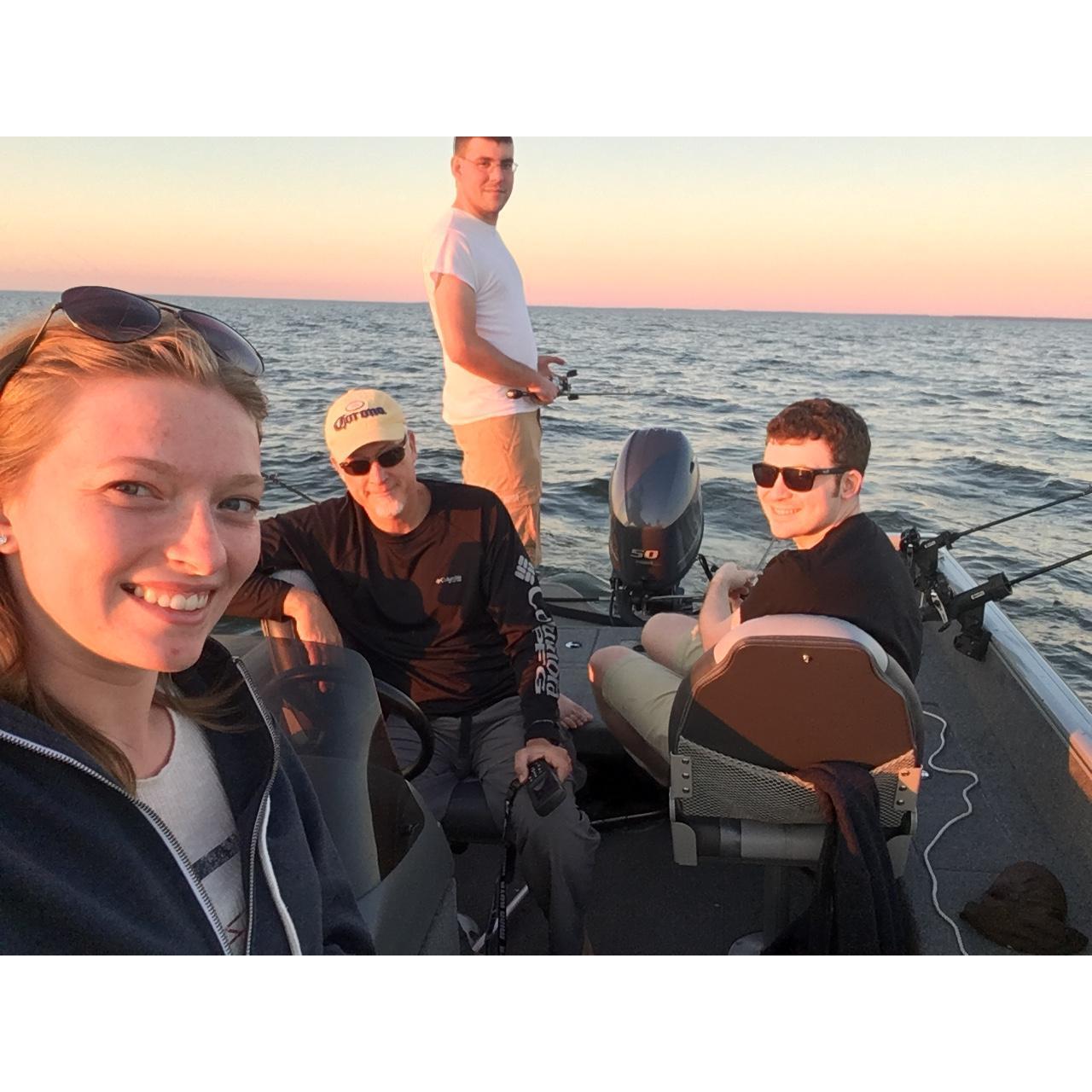 Our first time fishing together - July 2017