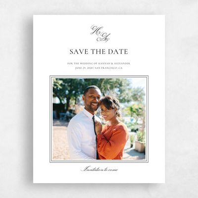 White Wedding Save the Date - Wyncote Photo