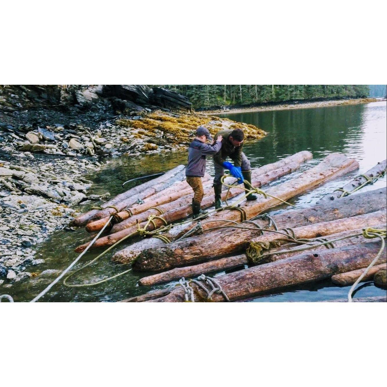 Daniel learning how to wrangle firewood #KodiakLife