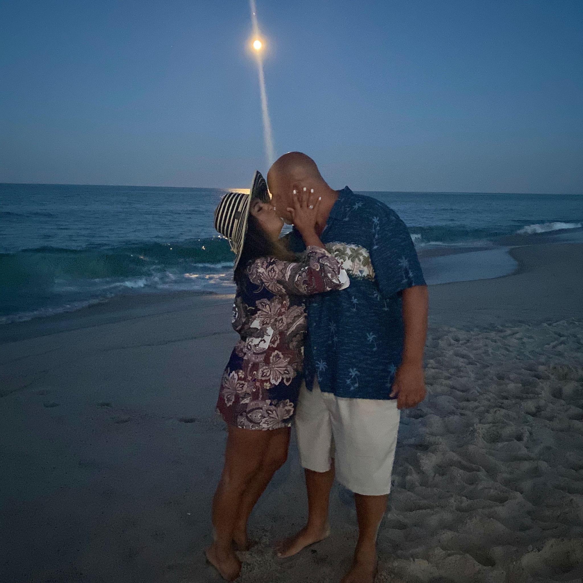 Our favorite photo together at Nauset Beach on the Cape, Not so Fun Fact....this Beach is known for its many sharks.