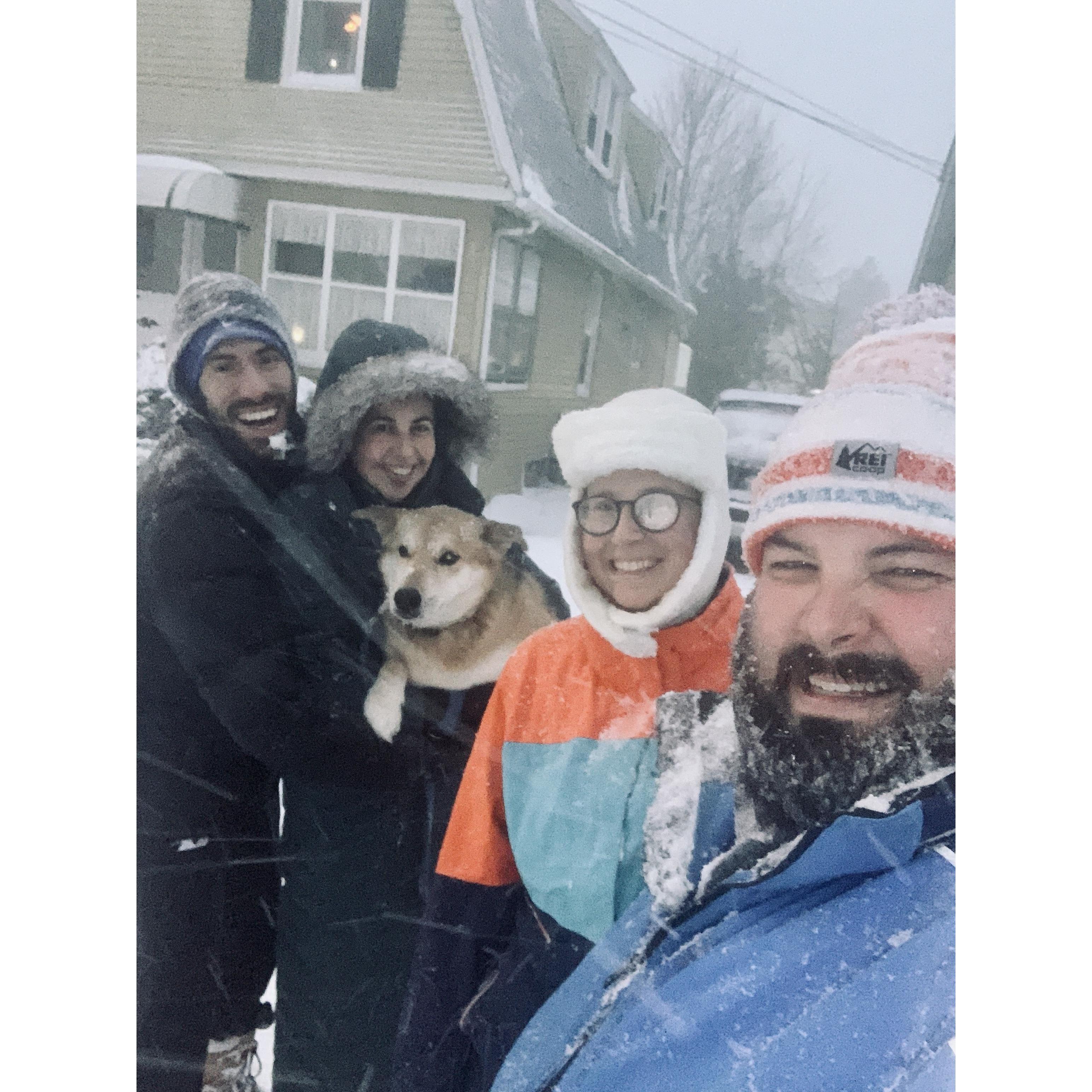 Frances' first Connecticut winter!
