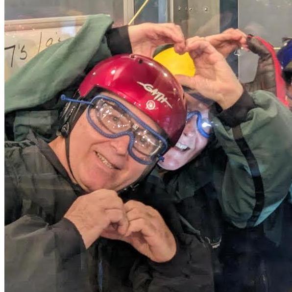 Indoor skydiving on Peter's 60th!