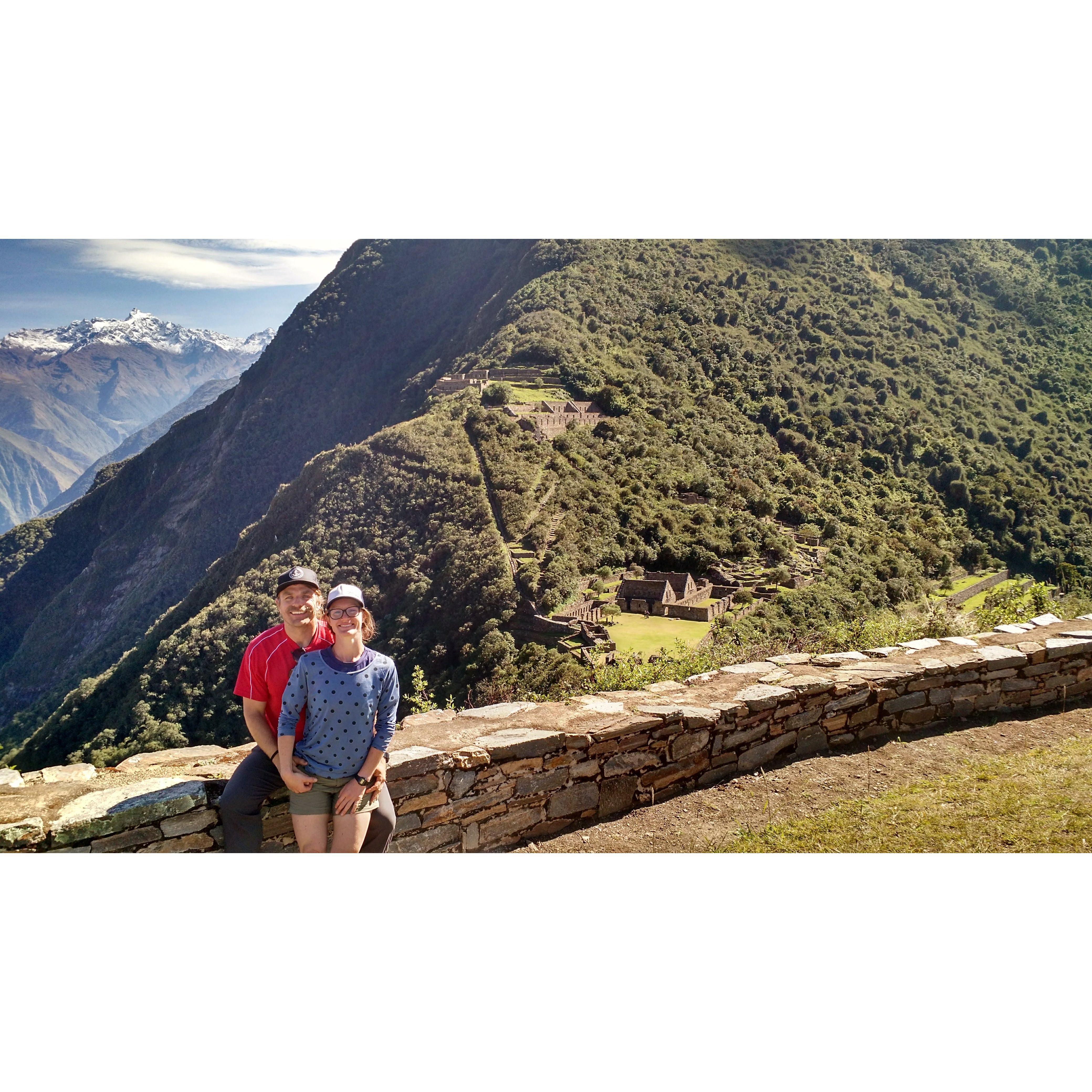 Peru, 2018: Here we are at the Choquequirao ruins. It was an action-packed 10 days in Peru -
exploring cities, towns and ruins; hiking; hitching rides; soaking in hot springs and getting sick :)