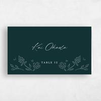 Green Wedding Place Card - Clarian