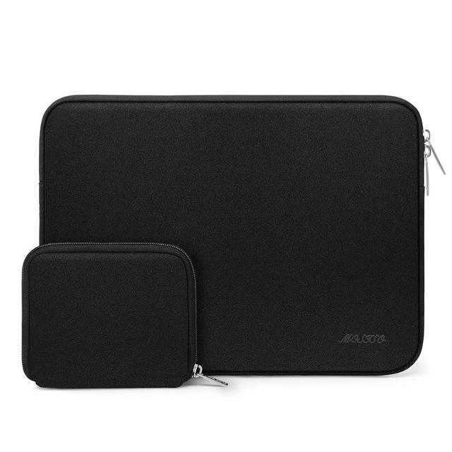 MOSISO Laptop Case 13.3 inch, 13-13.3 inch Laptop Sleeve Bag Compatible with MacBook Air/Pro 13 / Pro 14, HP Dell ASUS Lenovo Notebook, Neoprene Computer Sleeve Bag with Small Case, Black