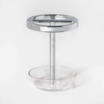 Round Tower Toothbrush Holder Silver/Clear - Room Essentials&#153;