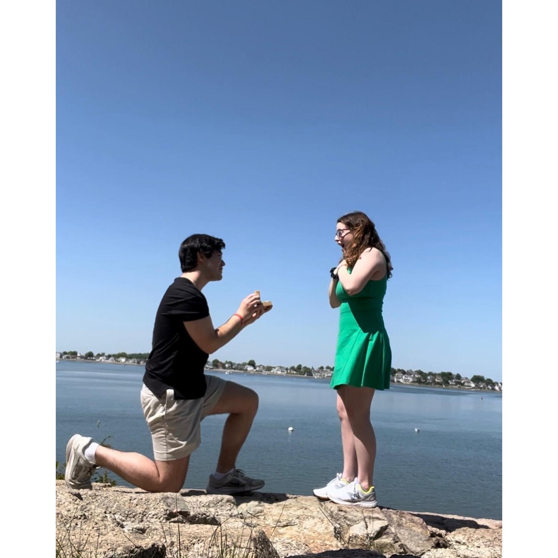 Our Engagement!! May 13th, 2023 at World's End in Hingham, MA!!! The best day of our lives (until the wedding) :)