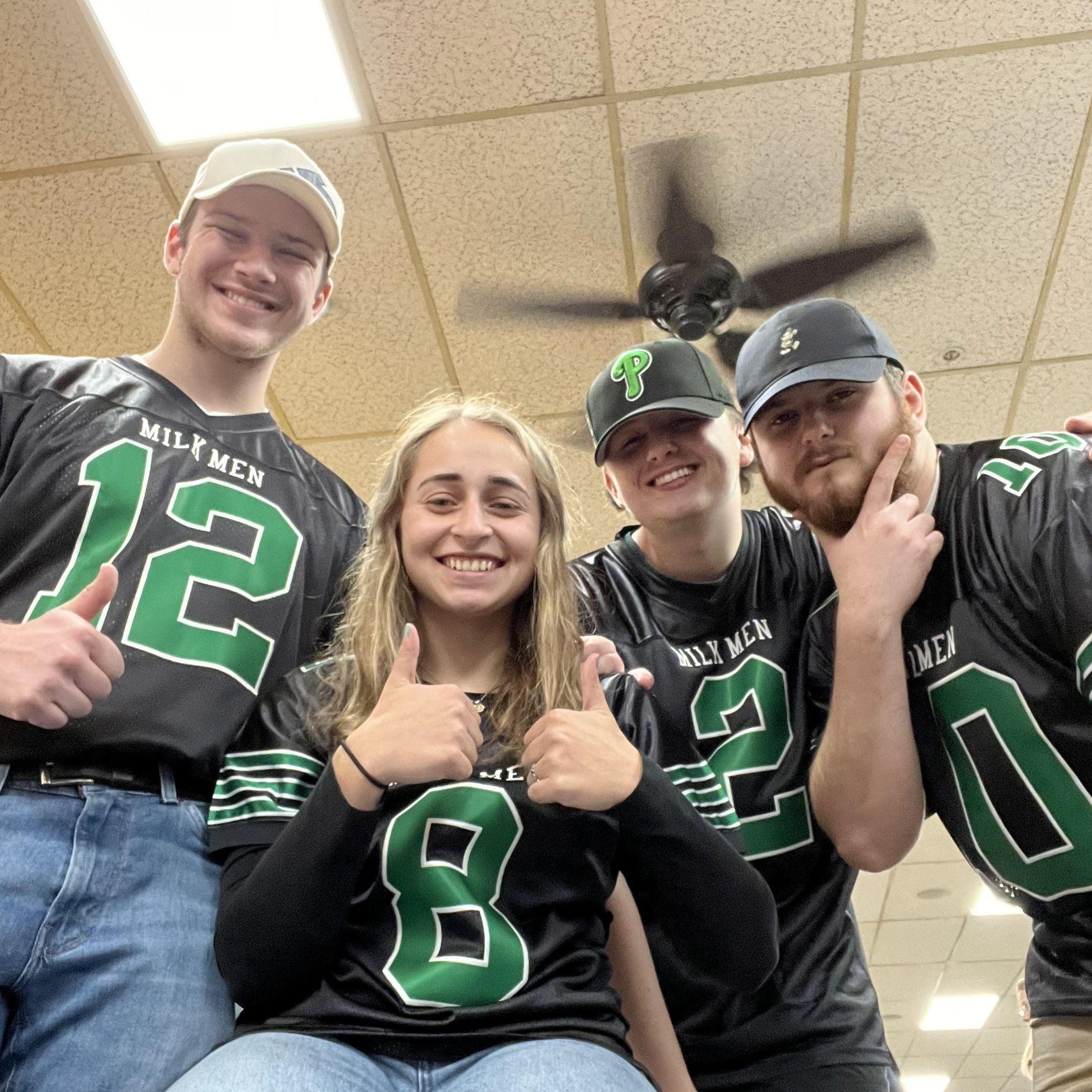 Our bowling league team with Kris and Jace