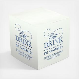 Eat Drink Sticky Memo Desk Cube