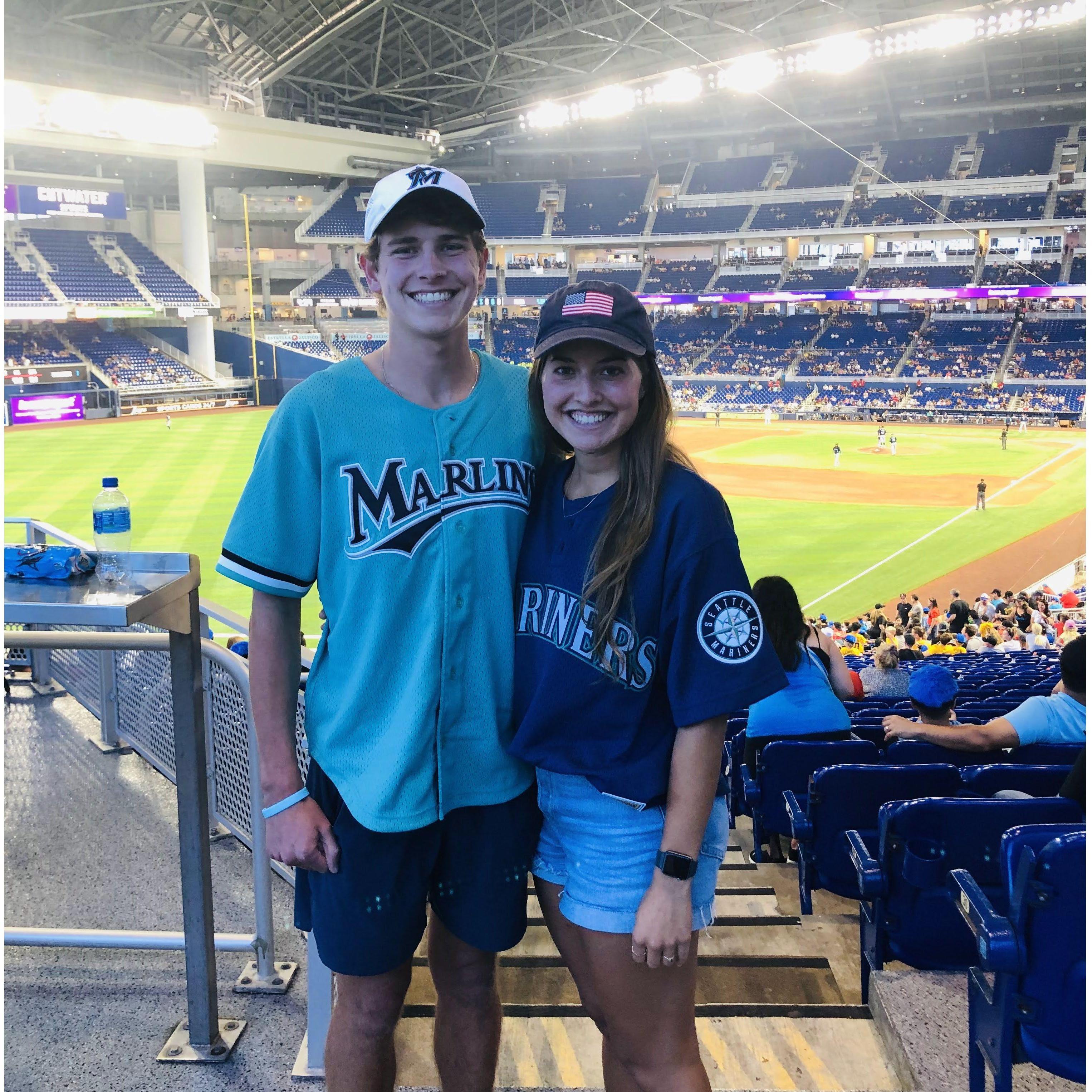 Watching the Mariners play the Marlins in Miami