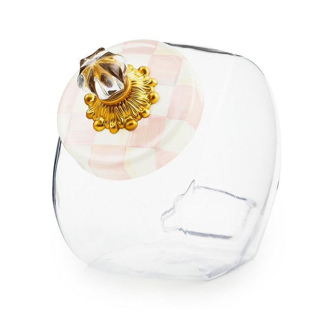 Mackenzie-Childs Sweets Jar with Rosy Check Enamel Lid
