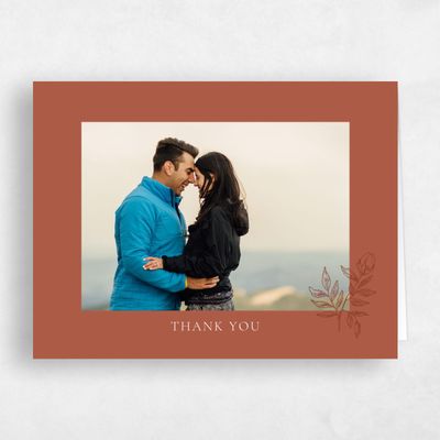 Burnt Orange Wedding Thank You - Cardinell Portrait