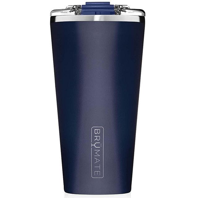BrüMate Imperial Pint - 20oz 100% Leak-Proof Insulated Tumbler with Lid - Double Wall Vacuum Stainless Steel - Shatterproof - Travel & Camping Tumbler for Beer, Cocktails, Coffee & Tea (Matte Navy)