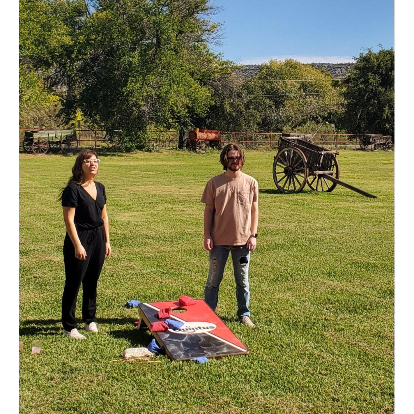 strategizing our corn hole plan