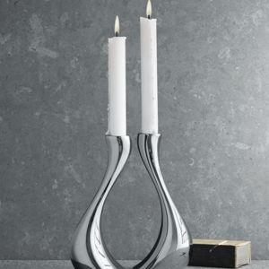 COBRA candlestick in stainless steel | Georg Jensen