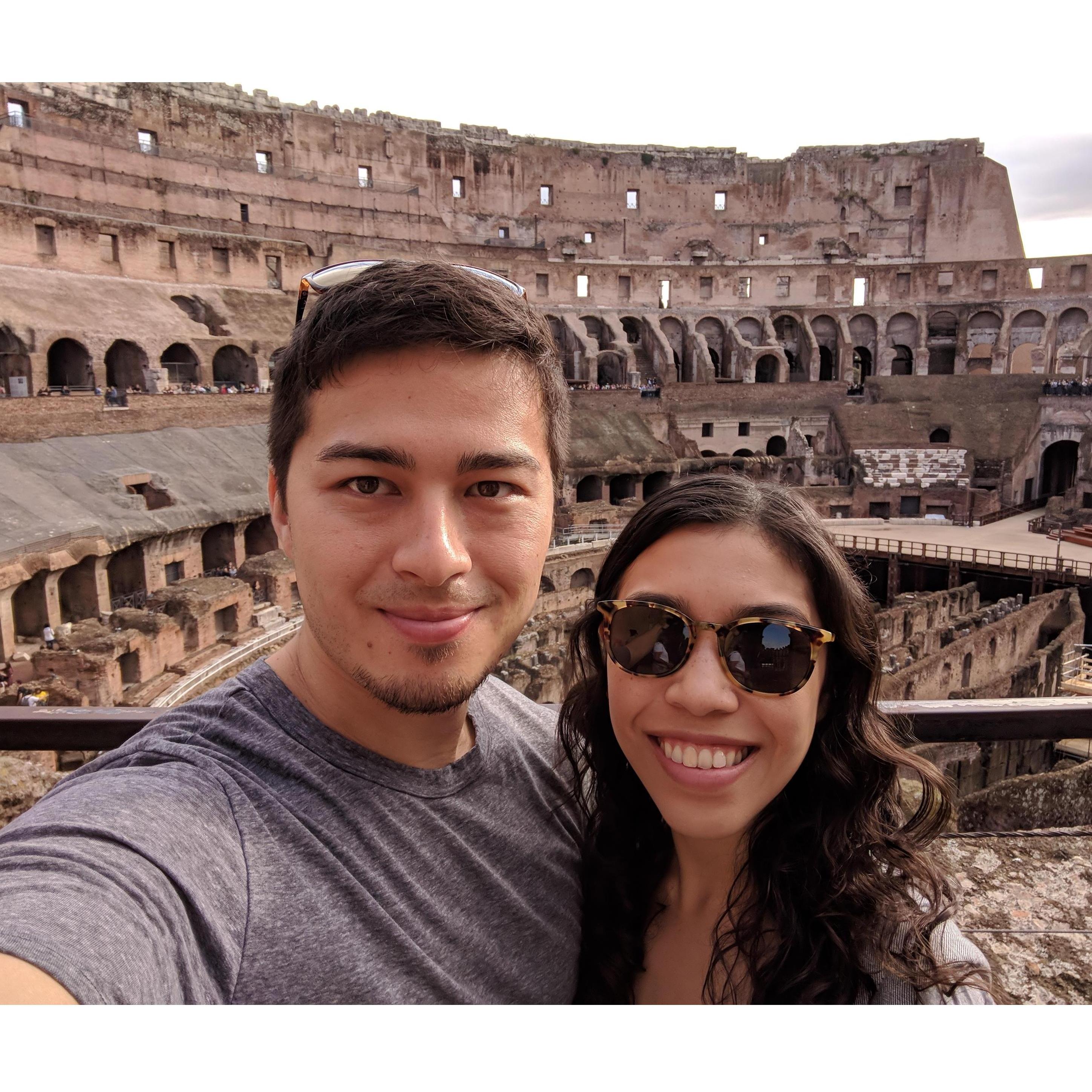 At the Coliseum in Rome