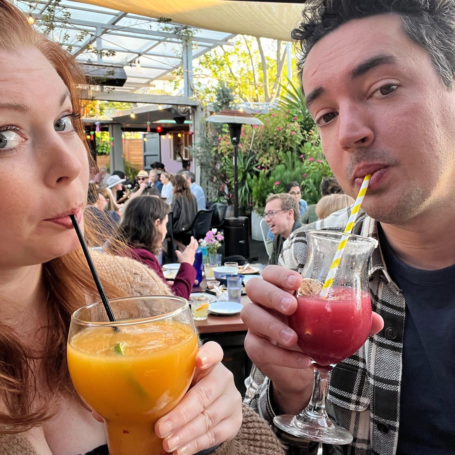 Celebrating Julianne’s birthday with frozen margaritas