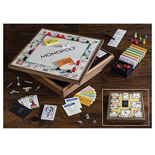 Monopoly and Clue 2-in-1 Deluxe Vintage Wood Game Set