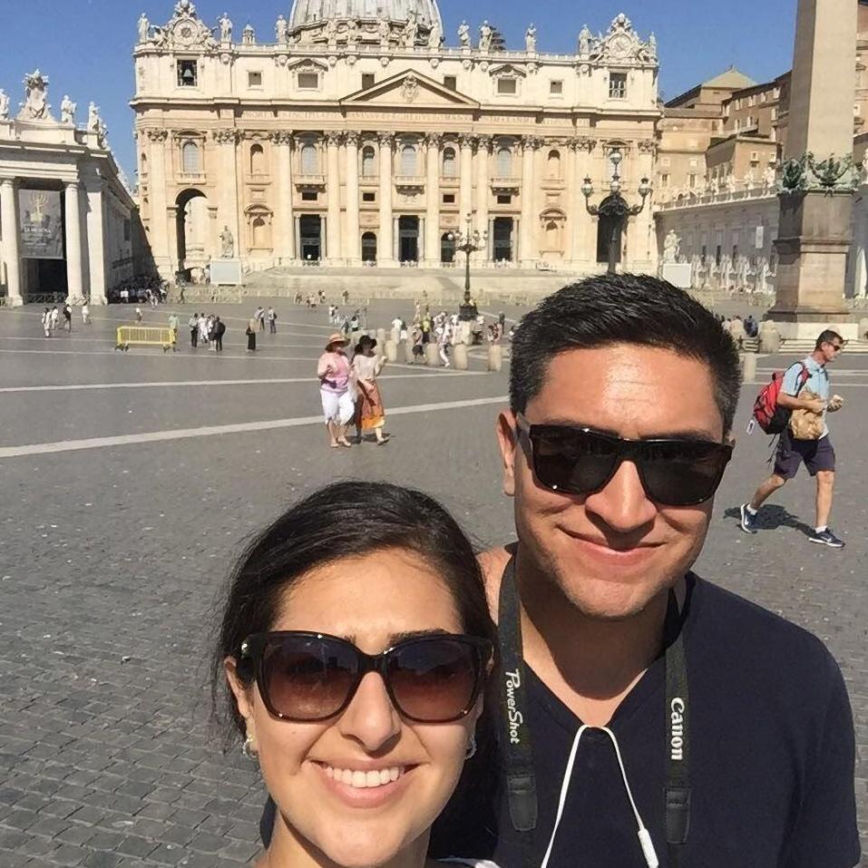obligatory selfie outside of the Vatican on our first Eurotrip together circa 2017