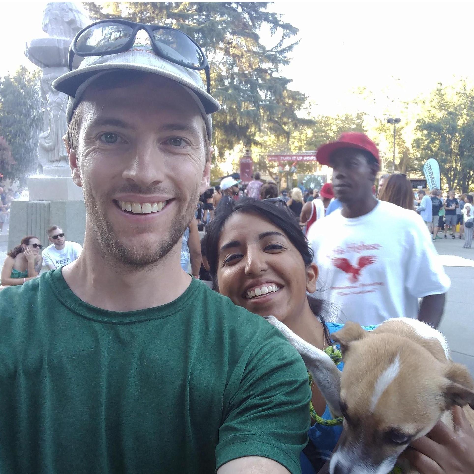 Barley is clearly not happy at Concerts in the Park