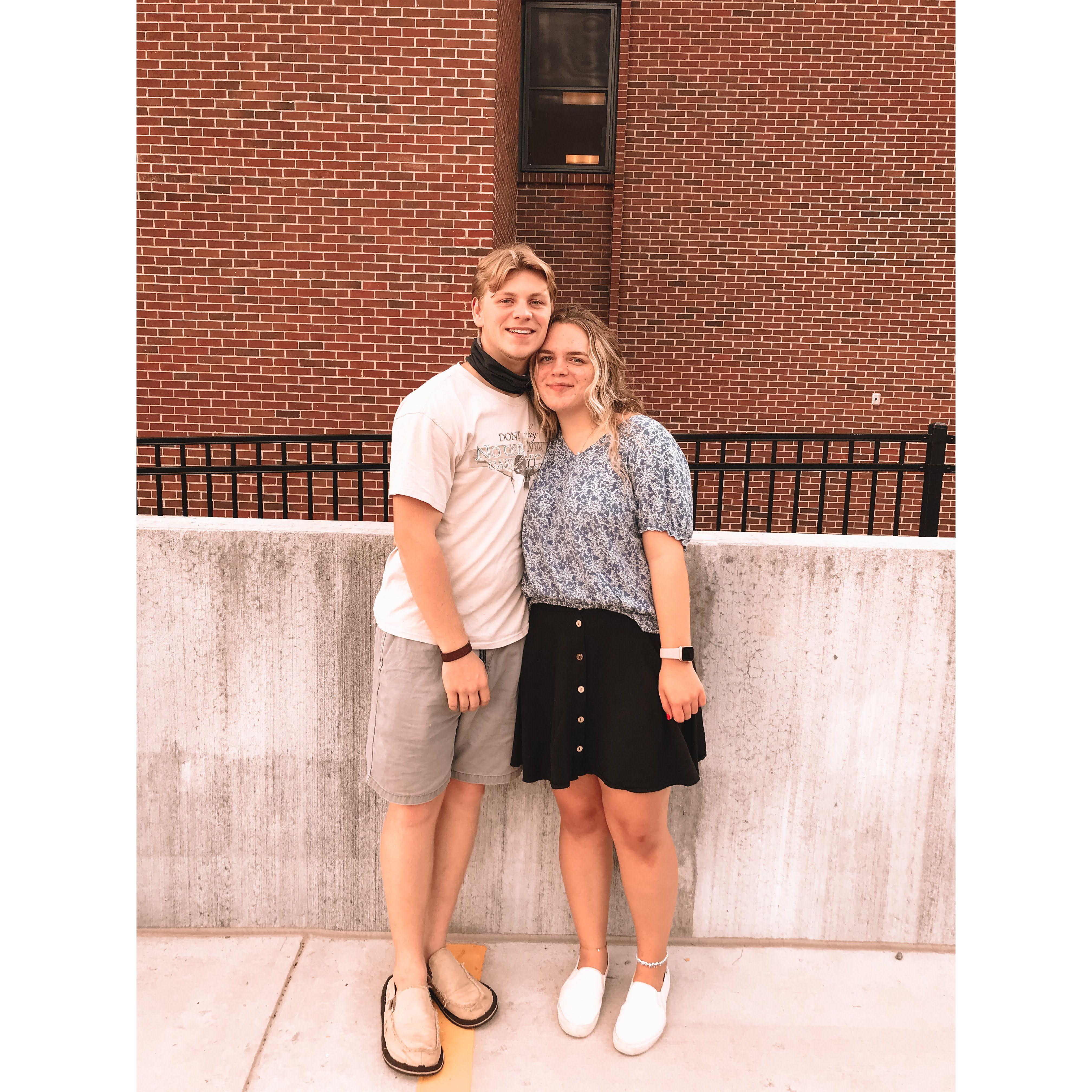 Brian dropped me off at college.