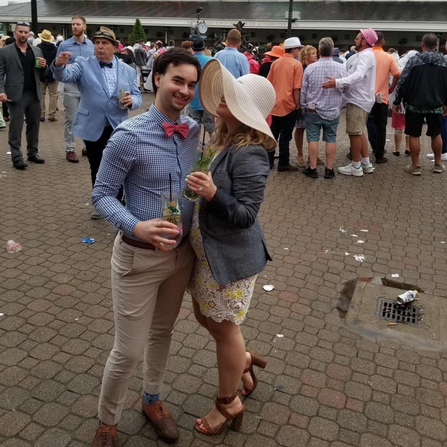 We dress up for Derby 🐎... Rain or shine.