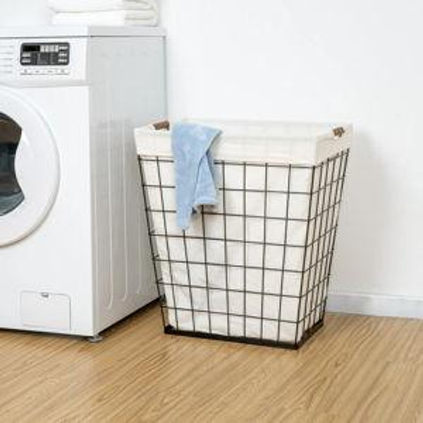(2 pack) Better Homes & Gardens 75L Adult Rectangular Steel Wire Laundry Hamper with Removable Liner, Natural - Walmart.com