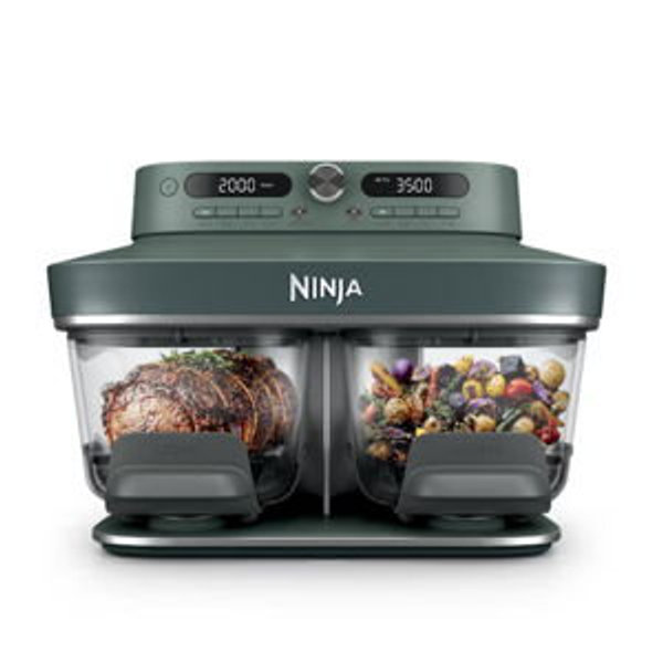 Ninja Crispi® DualZone™ Glass Countertop Air Fryer, in Vista Green