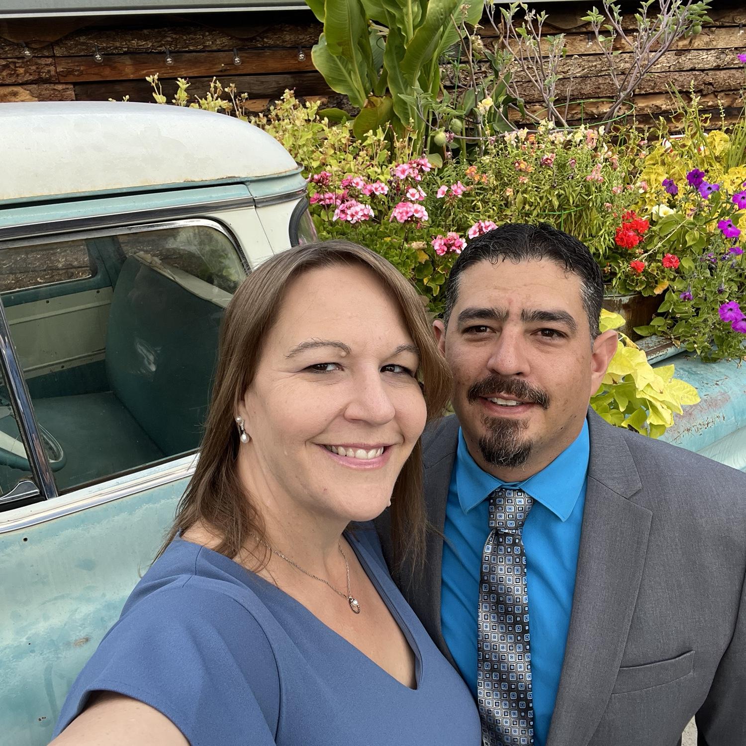 Attended our first wedding together for John's friend.