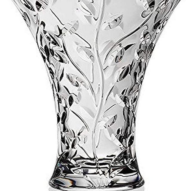 Crystal "LAURUS" Vase 11" - Made in Italy