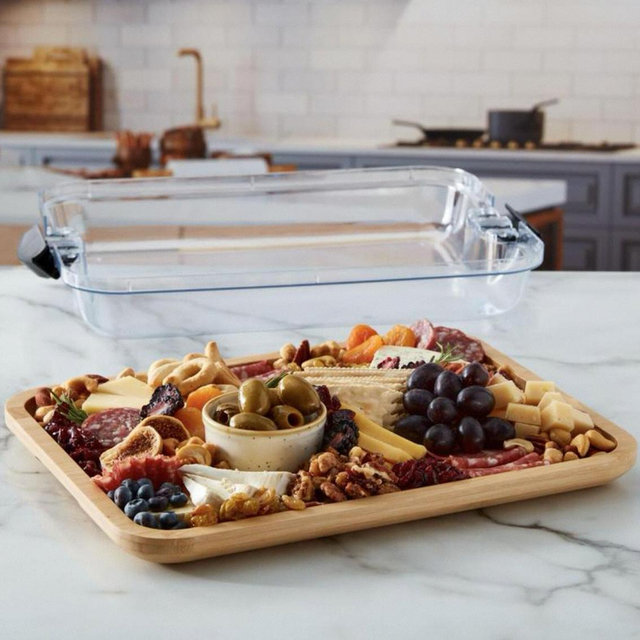 Build-a-Board Bamboo Cutting Board with Storage Lid