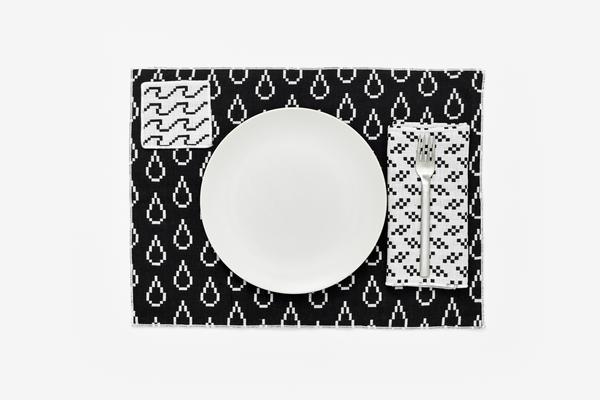 Bitmap Textiles - Placemats (Black and White)