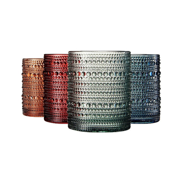 The Wine Savant Khen Art Deco Hobnail Glasses, Set of 4