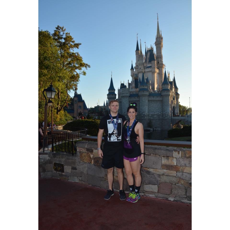 Headed to breakfast after our 10k.