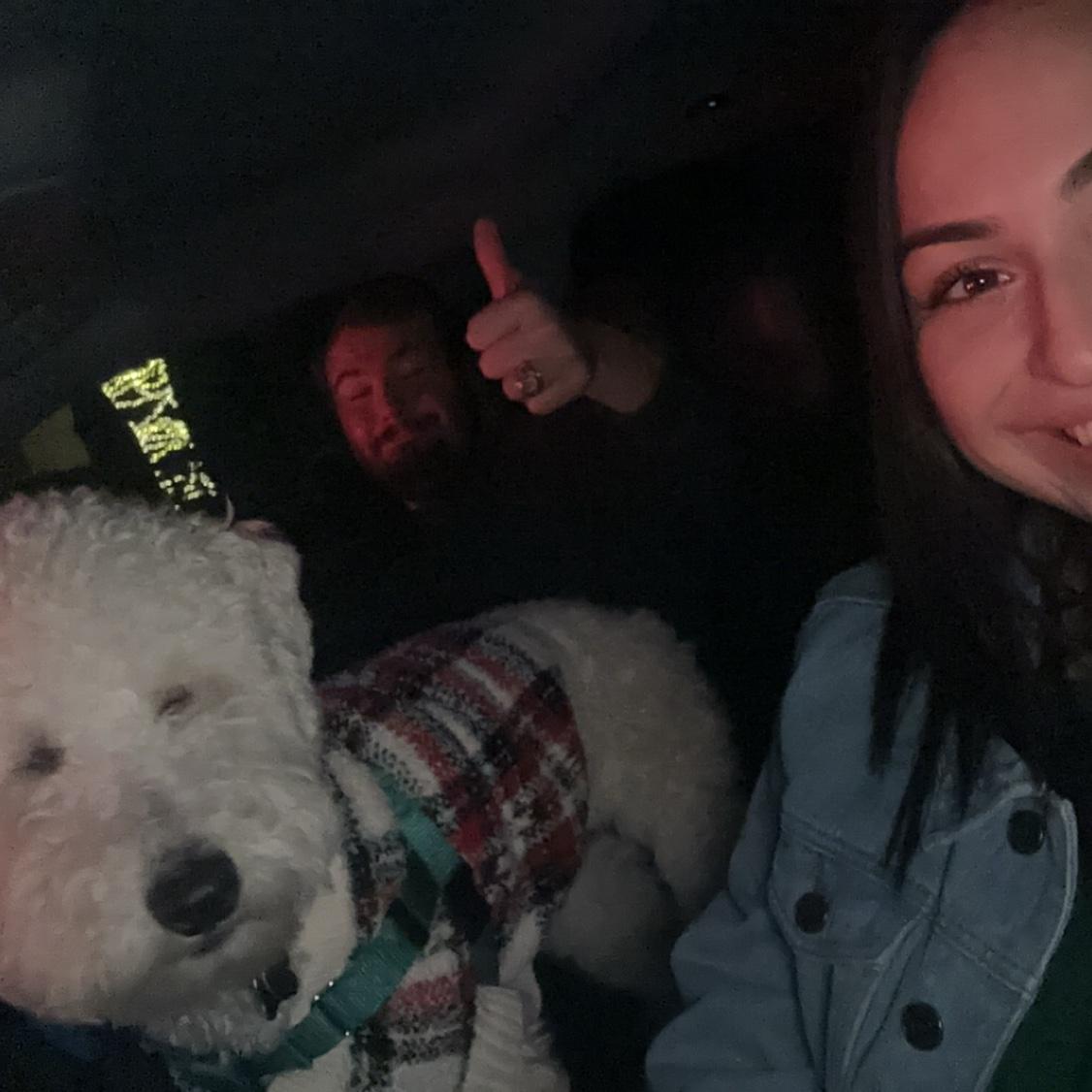 Looking at Christmas light as a little family