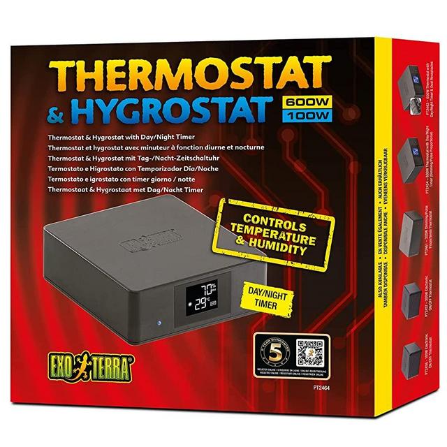 Exo Terra Thermostat and Hygrostat for Reptile Terrariums