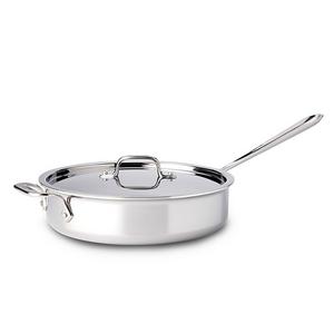 All-Clad - Stainless Steel 4-Quart Sauté Pan with Lid