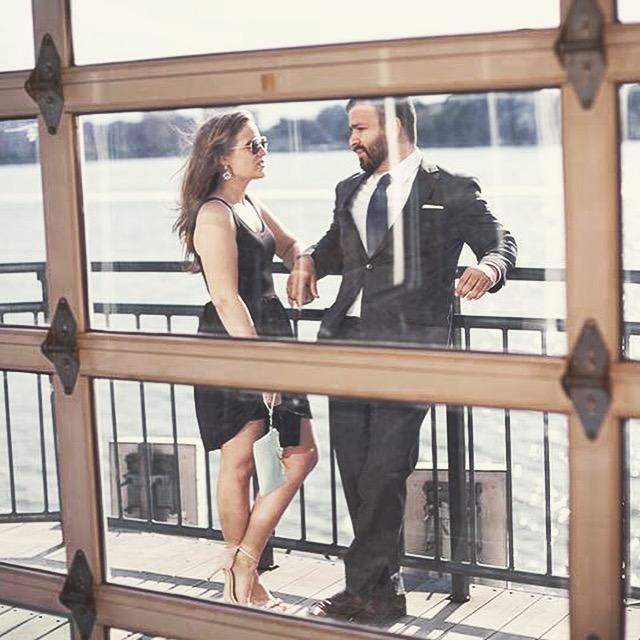 Overlooking the Hudson River, NYC. At Edem & Jen's wedding.