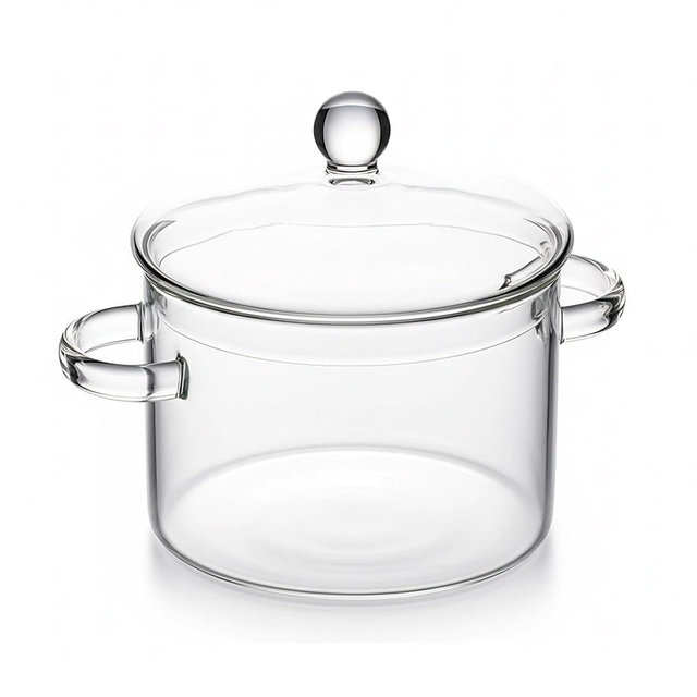 Niubelety 1.5L Glass Saucepan with Lid, Heat-Resistant Stovetop Pot for Cooking, Boiling Soup, Milk, Tea, and Simmering Potpourri (50oz)(GS-01)