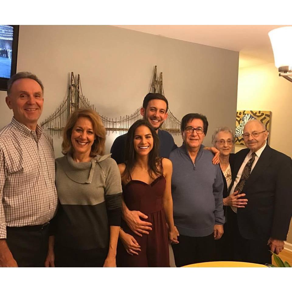 This Family photo was taken from Thanksgiving a few years ago with Michael's parents, my Dad, Mémère, and Pépère.