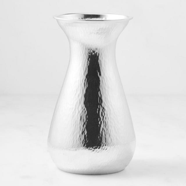 Aerin Silver Hammered Vase, 6" H