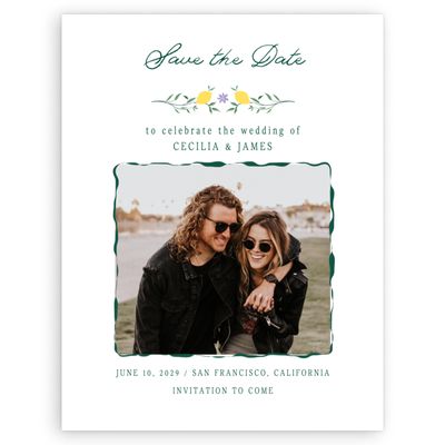 White Wedding Digital Save the Date - Brume Photo