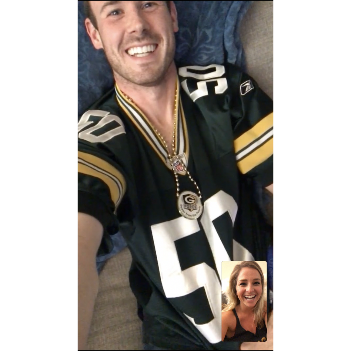 Our very first photo "together" - on Facetime!