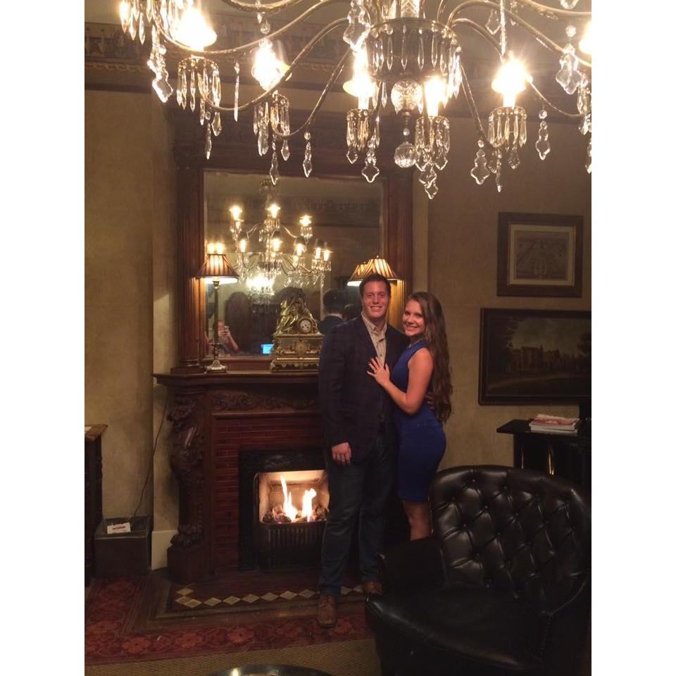 The day we got engaged, before our engagement dinner.