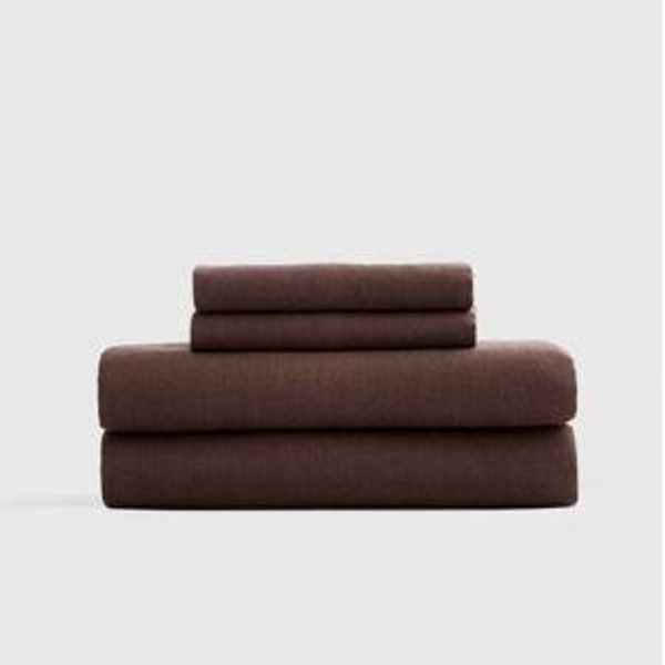 European Linen Sheet Set in Espresso
