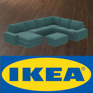 Kelinge gray-turquoise KIVIK Couch Set!