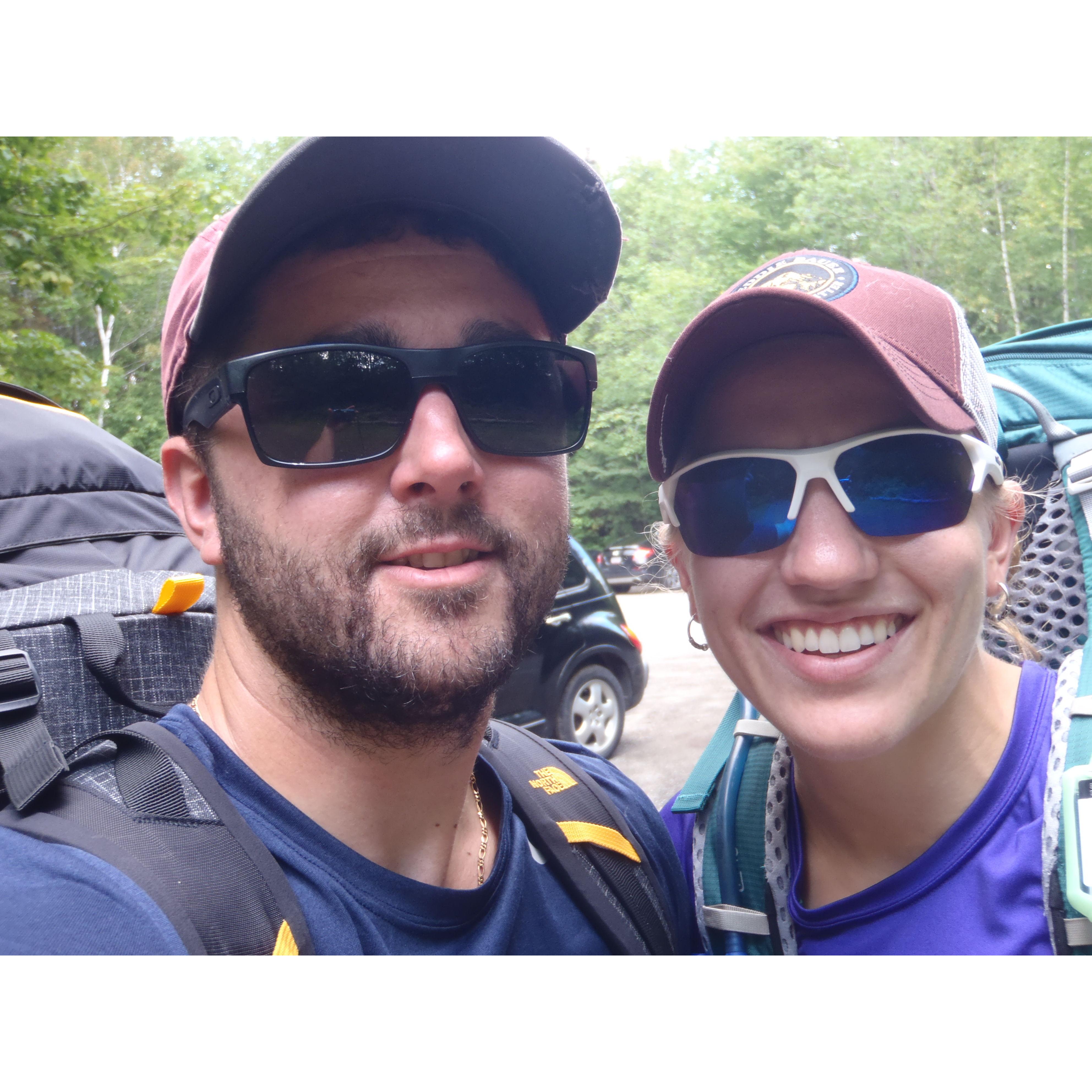About to set off on our first ever hike together. Little do we know what the Santanoni's have to offer...